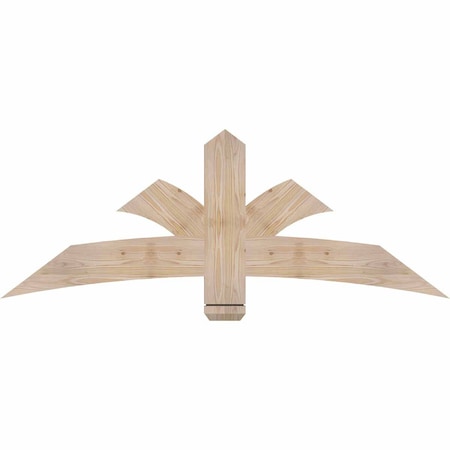 Ekena Millwork Davenport Smooth Timber Gable Bracket, Douglas Fir, 60"W x 22"H x 1 1/2"D x 5 1/2"F, 9/12 Pitch GBW060X22X0206DAV00SDF